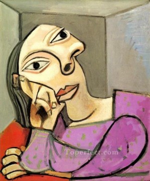 Pablo Picasso Painting - Mujer apoyada en los codos 1 1939 Pablo Picasso